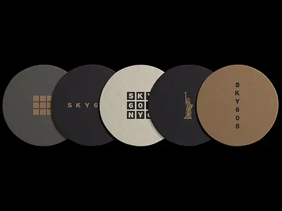 SKY605 / Elevated Restaurant Branding in NYC branding branding agency coaster design design fine dining restaurant branding fine dining restaurant logos graphic design logo logo design luxury luxury restaurant luxury restaurant branding luxury restaurant designs restaurant