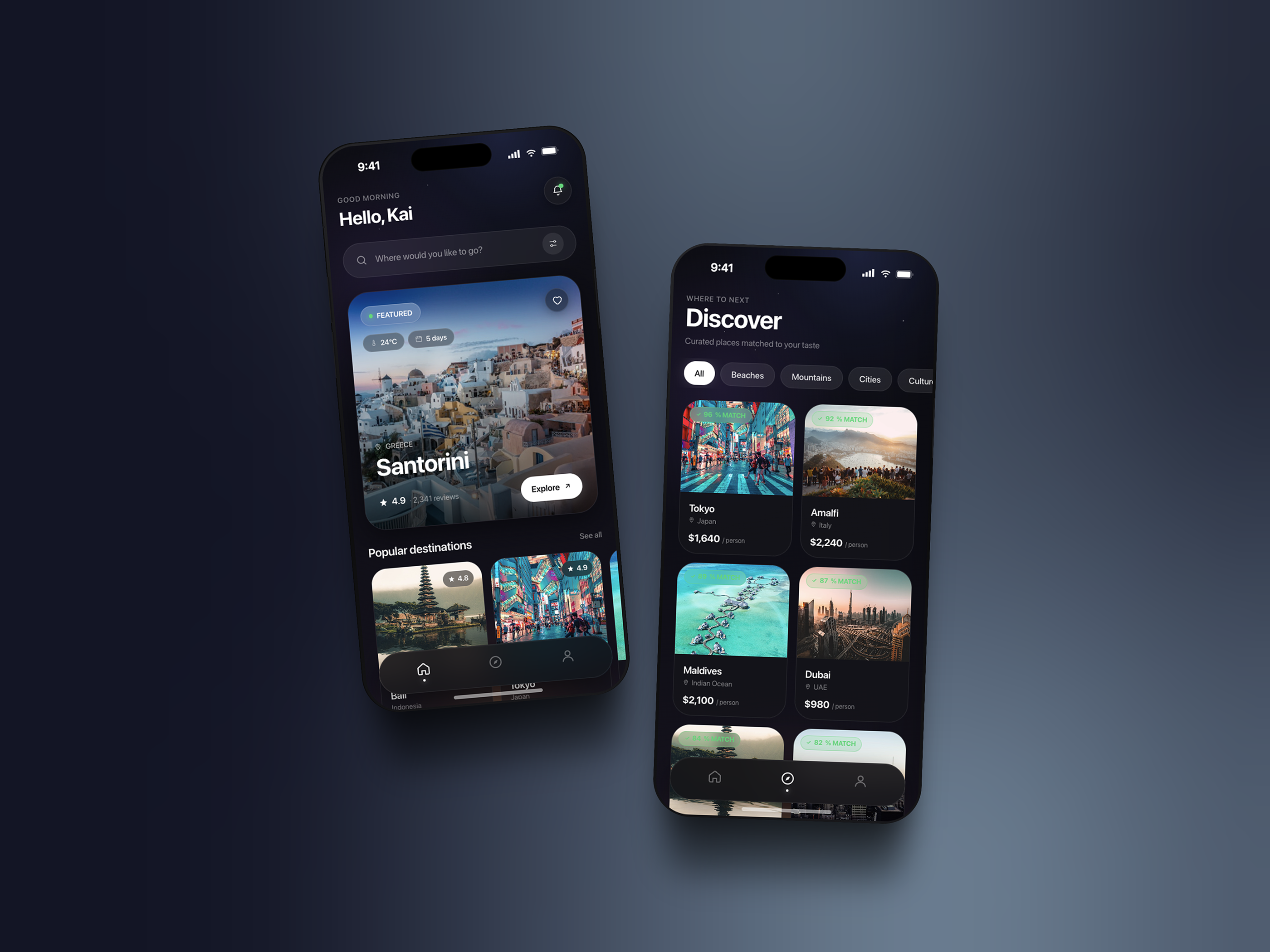 Tailored Travel App UI – Discover Your Next Destination