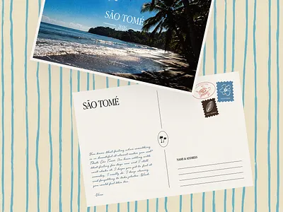 Postcard Design brand design branding design designer editorial graphic design hand drawn illustration letter pattern design postcard print design procreate stamp design texture travel tropical typography vintage visual identity