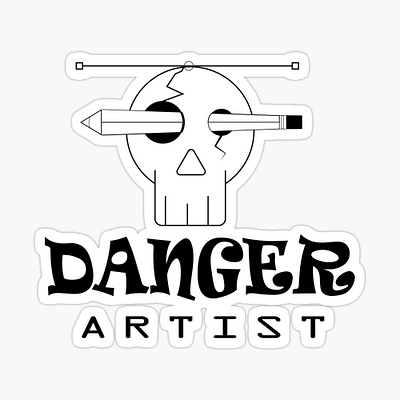 Danger Artist logo design artist branddesign branding danger danger artist design graphic design illustration logo skull skulllogo typography vector