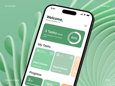 To-Do App UI — Task Management & Progress Tracking app design mobile app to do app ui