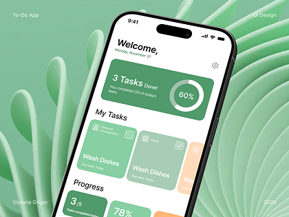 To-Do App UI — Task Management & Progress Tracking