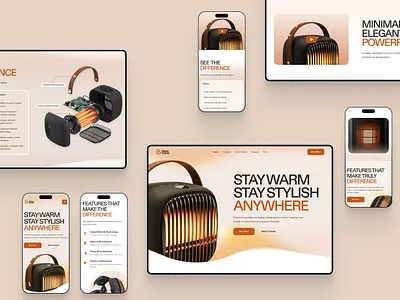 AeroGlow – Product Landing Page Design design design inspiration ecommerce website interface landing page mobile design product product landing page redesign responsive ui ux visual design web app web design webflow website design wingly