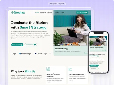 Wix Template For Consulting firm, Coach, Consulting, Financial business consulting business website consulting coaching consulting website life coach website no coding website small business small business coach website website template wix studio website wix website wix website template