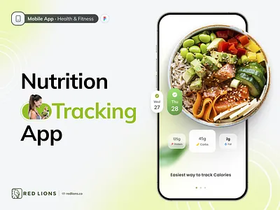 Nutrition Tracking Mobile App UI – Health & Fitness SaaS Design app design clean ui design system fitness app health app health tech mobile app mobile ui nutrition app product design saas design startup app ui user experience user interface ux
