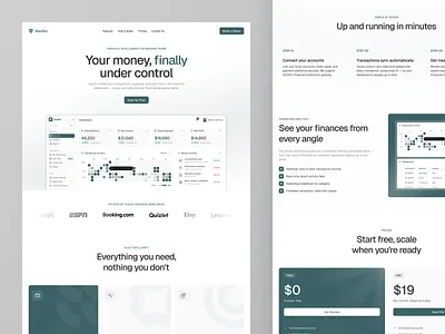 Vaultix - Finance App Landing Page finance finance landing page finance website finance website design fintech fintech landing page fintech landing page design fintech website landing page landing page design saas landing page saas website ui uiux ux web web design website website design