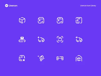 Shipment & Delivery - Uxercon Icon Library box cargo courier delivery design figma icon icon design iconography illustration logistic logo package service shipment shipping ui uiux ux uxercon