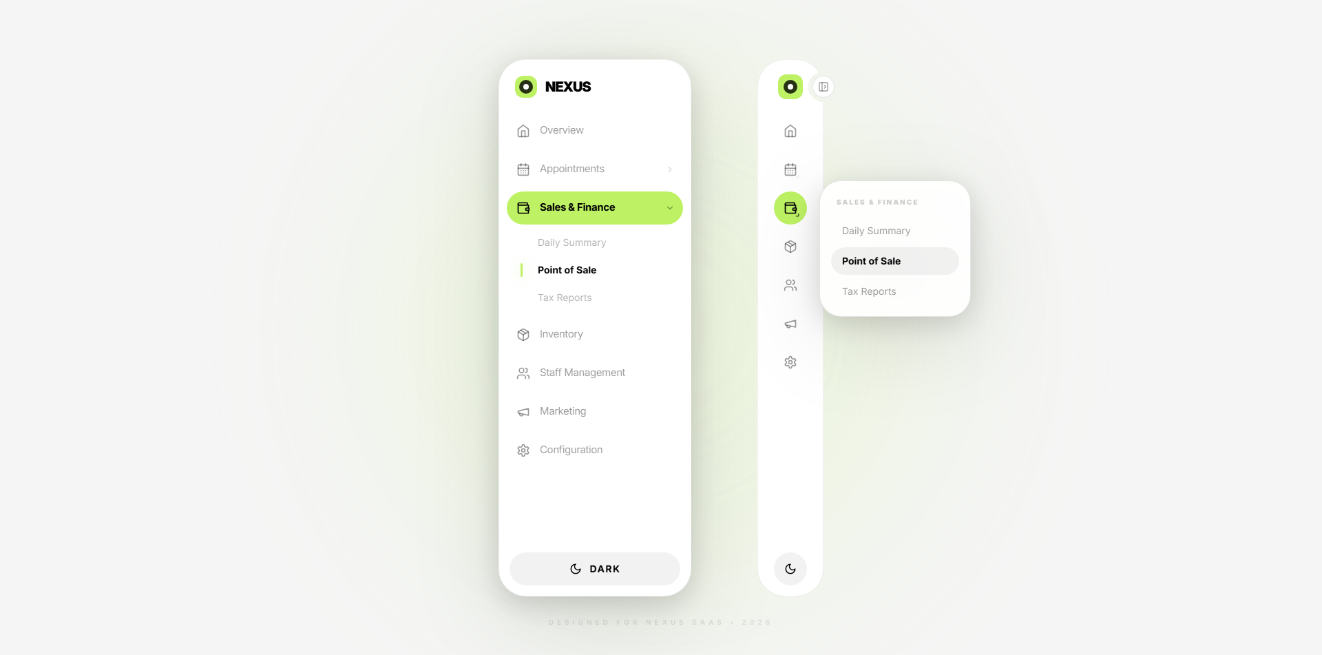 Light Sidebar Nav