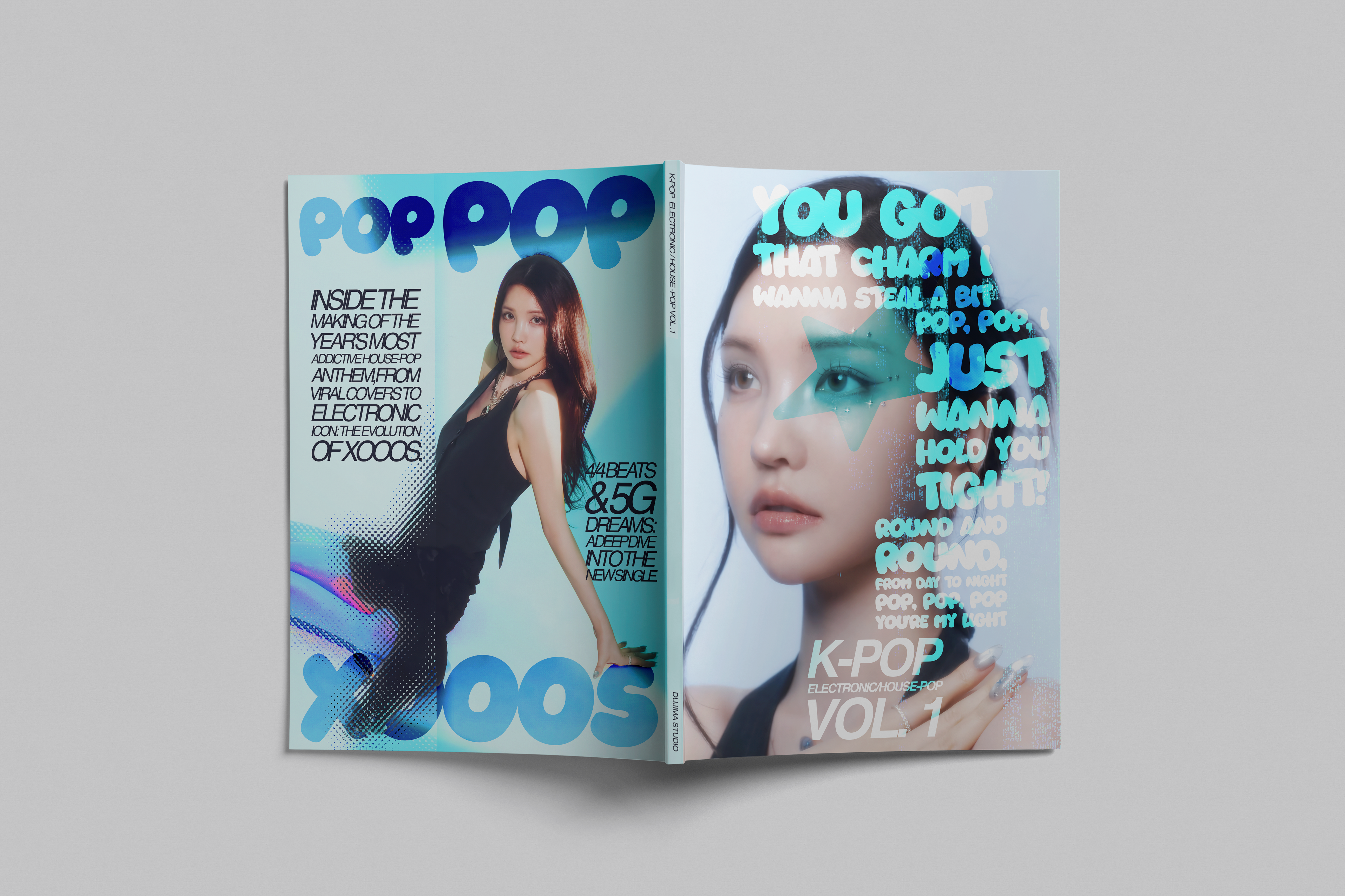 POP POP - K-POP Concept Cover Magazine Print Design branding cover magazine graphic design kpop magazine music print print design xooos
