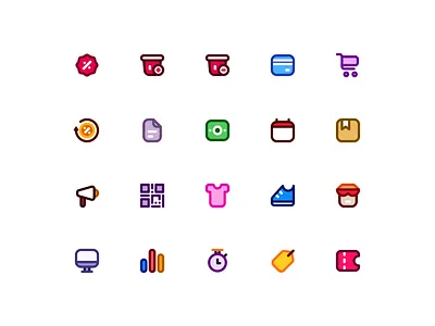 Black Friday Icons branding commerce design graphic design icon illustration shop shopping ui uiux