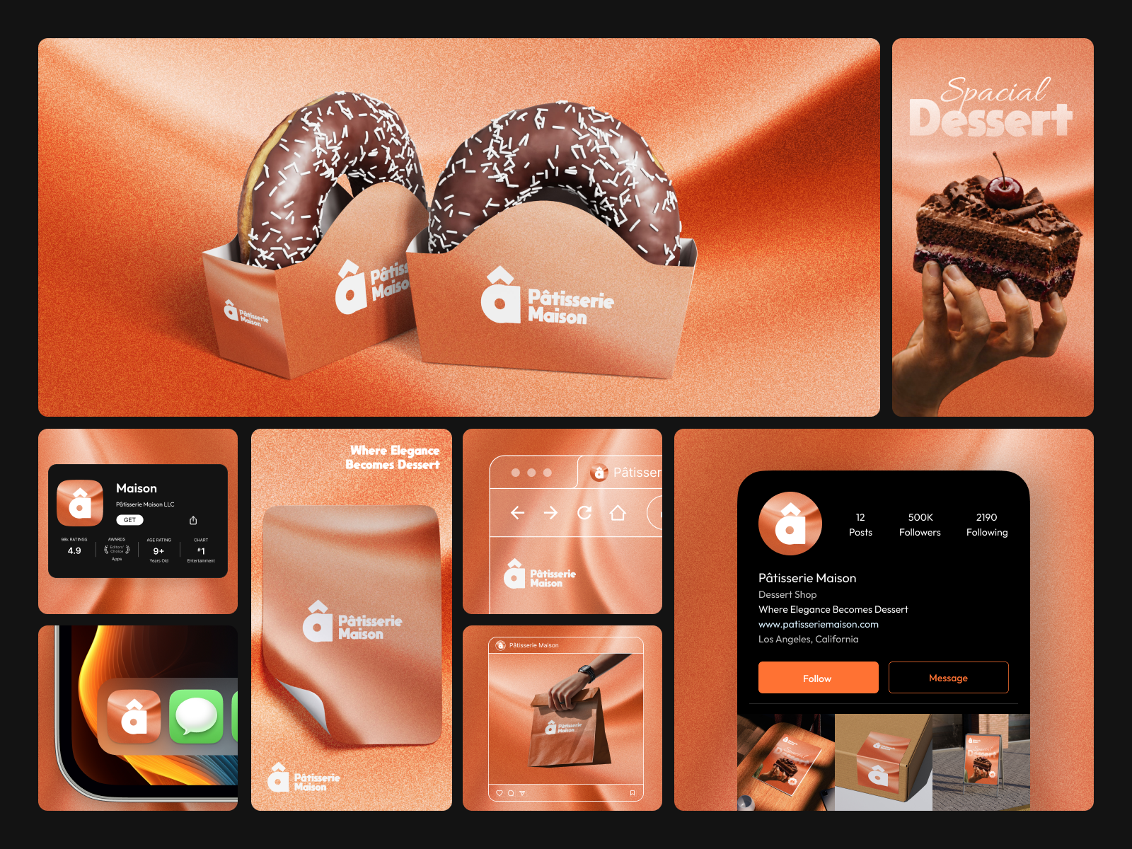 Dessert Shop Branding – Pâtisserie Maison Brand Identity Design bakerybranding brand guideline brand identity brand identity design branddesigner branding brandstrategy foodbranding graphic design identitydesign logo design logomark modernbranding packagingdesign patisserie visualidentity