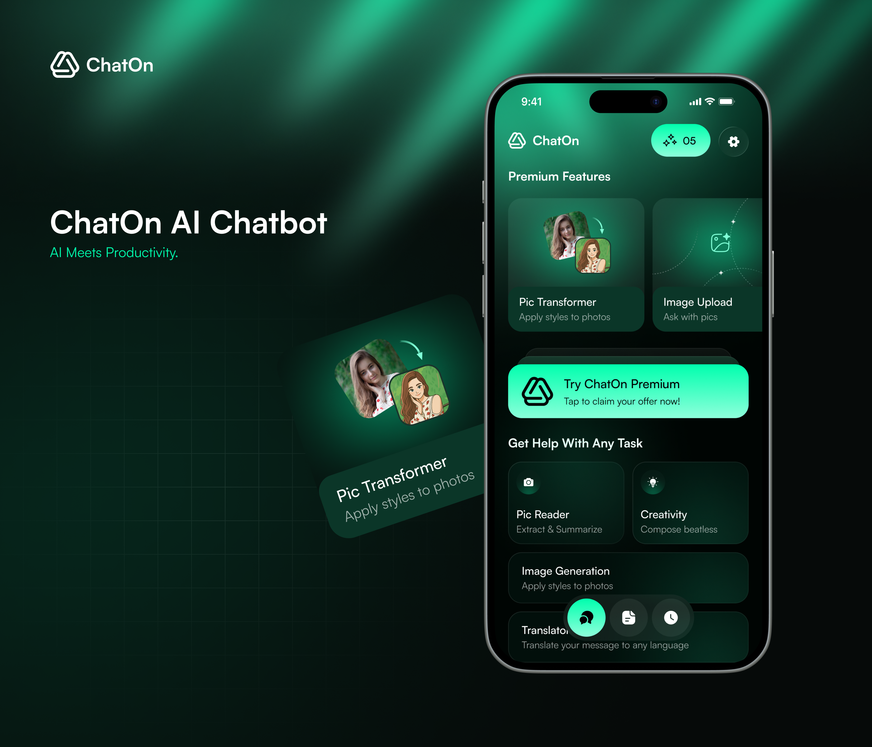 AI Assistant Mobile UI Design