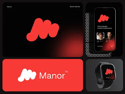 Manor logo design bold logo brand identity branding design letter logo logo design m minimalist logo strong