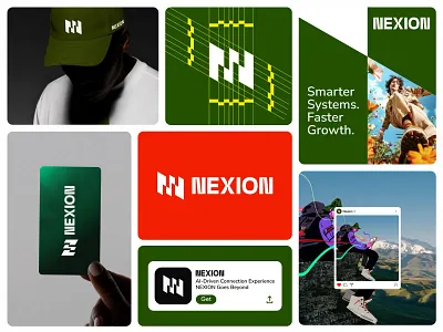 NEXION - Fintech Logo & Brand Identity Design brand identity brandidentity branding custom logo digitalbranding fintech branding fintechbranding logo design modernbranding tech branding techbranding timeless logo visualidentity