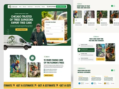 Tree Removal Service Website Design branding homepage illustration land landing page tree care tree doctors tree removal tree removal landingpage tree service tree surgeons tree trimmers treecutting treeremoval ui uiux web design website website design
