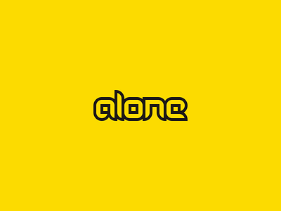 alone black simple simplicity text typeface typography yellow