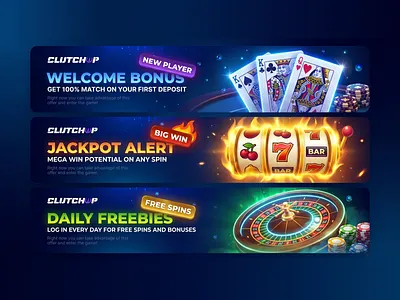 Casino I Gaming Banners banner design betting ui casino casino banner casino design casino ui character desig gaming ui igaming promo design ui ux
