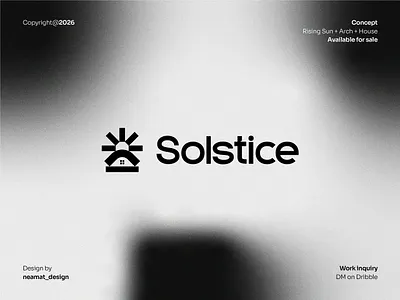 Solstice — Modern Real Estate Logo Design arc home logo logo designer logodesign logoinspiration logotype minimal modernlogo realestate realestatelogo rising sun sun