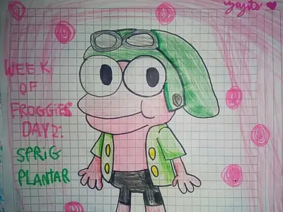 Week of froggies Day 2: spring plantar art post art tag drawing fan art illustration traditional artwork week challenge week of froggies