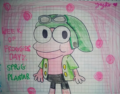 Week of froggies Day 2: spring plantar