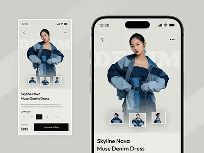 Luxury Fashion E-commerce Mobile App - Premium Shopping UI ai shopping app ui cart screen clothing app ecommerce fashion ecommerce luxury marketplace minimal ui mobile app modern fashion shopping shopping app