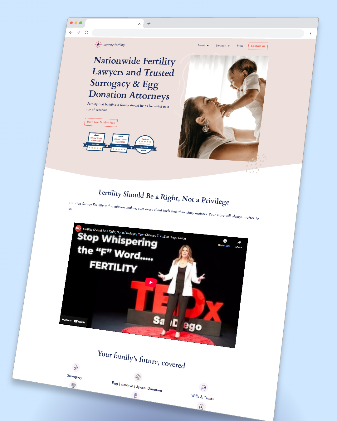 Law and Surrogacy Website Design