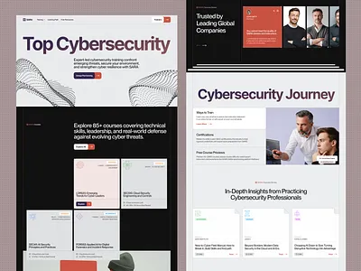 Cyber Defence Training Landing Page course landing page cyber defence cybersecurity cybersecurity website design system digital product design edtech design education platform landing page design modern web design online course website professional website saas landing page security platform tech website design training platform ui ux web design web ui