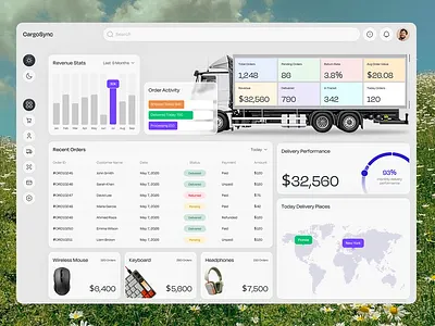 Logistics & Order Management Dashboard UI Design admin panel analytics dashboard business dashboard dashboard ui data visualization delivery tracking ecommerce dashboard figma design fintech ui logistics dashboard minimal dashboard modern ui order management product design saas dashboard shipment tracking supply chain ui ui ux design warehouse dashboard web app design