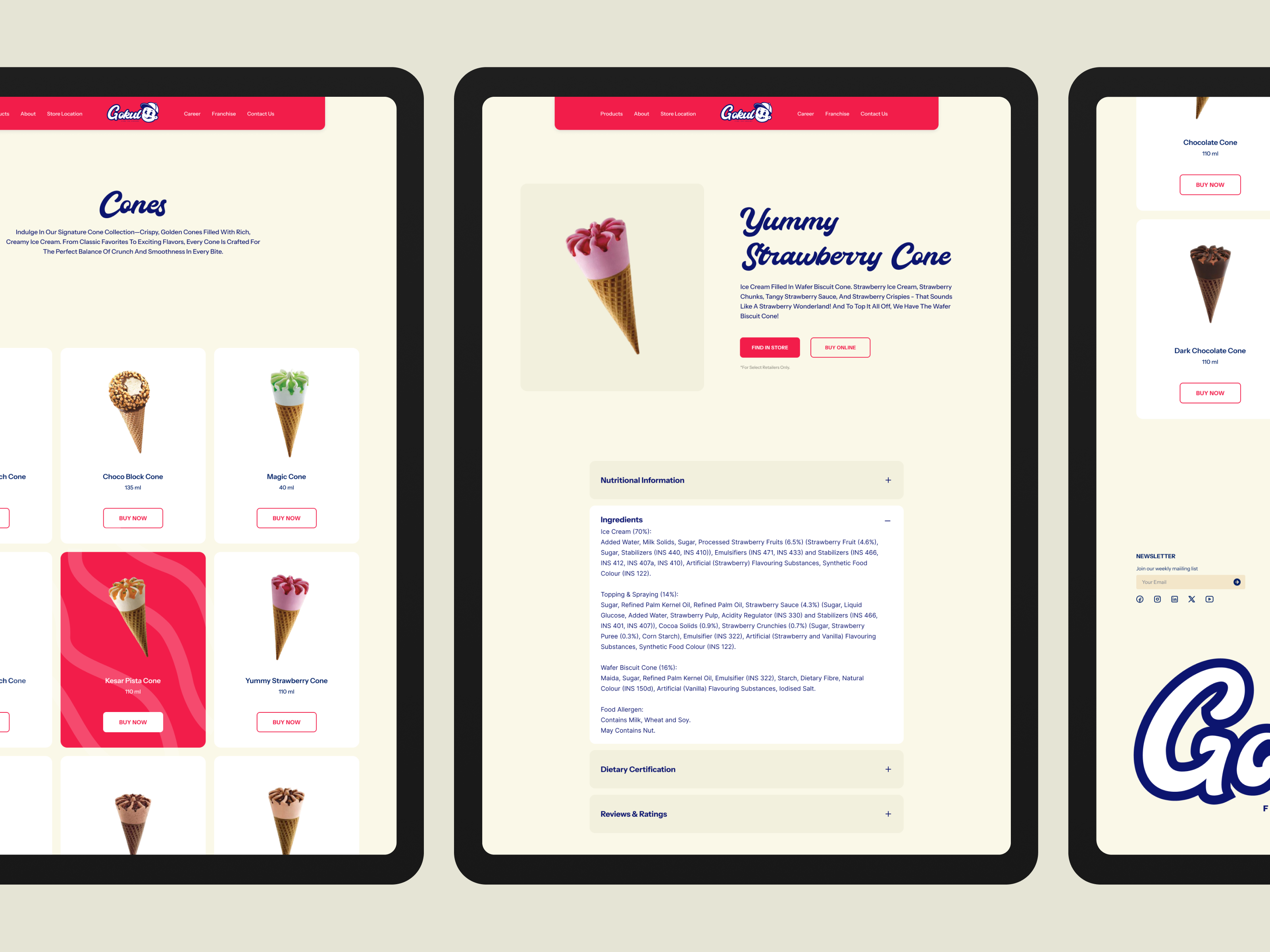 Gokul - Products page