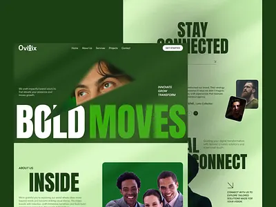 Bold Agency Website - Modern Creative Agency Landing Page Design agency website animation brutalist design creative creative agency digital studio landing page motion graphics portfolio design ui user interface ux design web design website