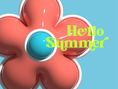 Summer Loving 3D art 3d adobeillustrator flower grahic design graphicdesign summer