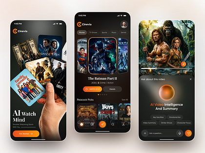 AI-Powered Streaming App UI – Movie & TV Platform Redesign