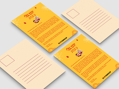 Vietnam's New Year Postcard Design design graphic design letter new year postcard
