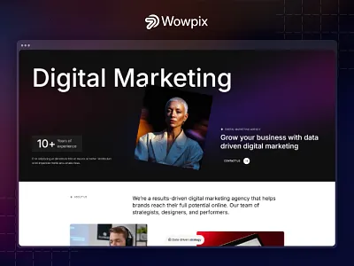Wowpix- Digital Marketing Agency Website Webflow Template agency website template best webflow template buy webflow template creative agency website marketing agency design mobile friendly premium webflow templat responsive responsive webflow template seo friendly startup website template uiux web design web development webflow business template webflow design webflow template webflow website