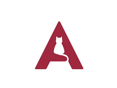 Letter Logo: A + Cat branding graphic design logo