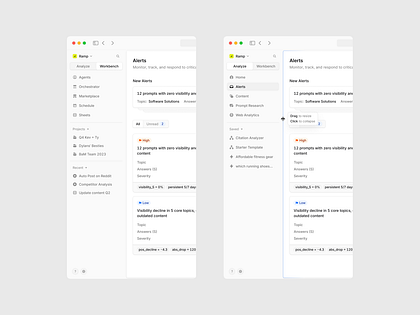 side navigation