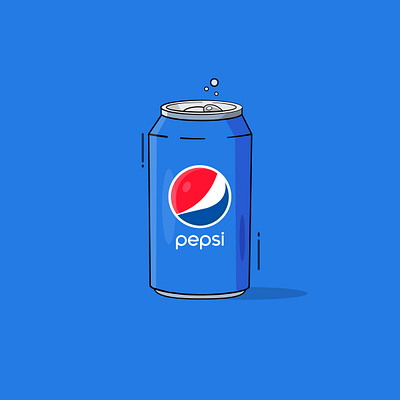 Pepsi Soda Can Vector branding design graphic design illustration illustrator pepsi can vector pepsi vector vector vector art
