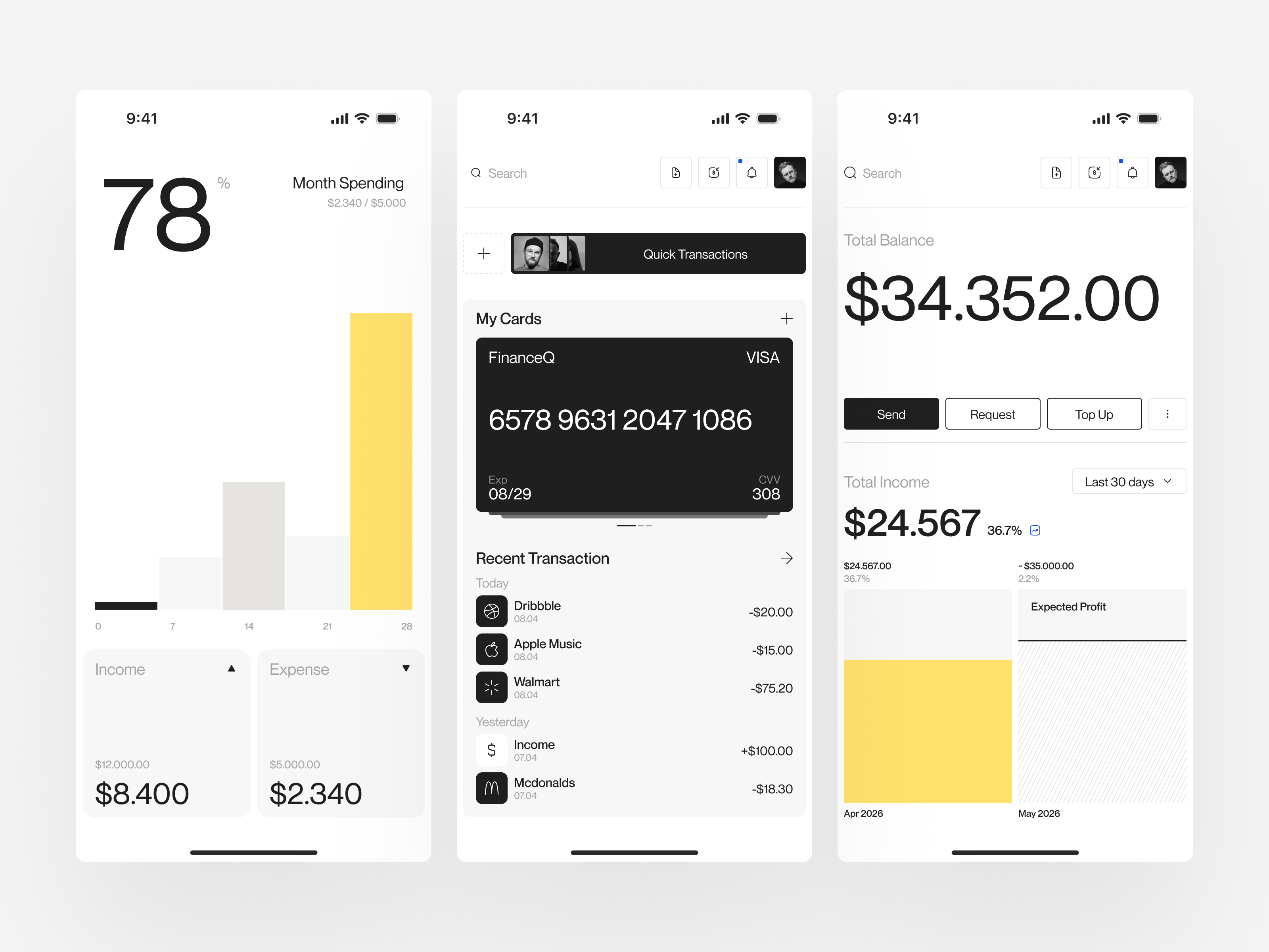 Mobile Banking App | iOS Money Management UI
