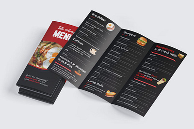 Tri-fold restaurant brochure branding brochure flyer graphic design posterdesign restaurant