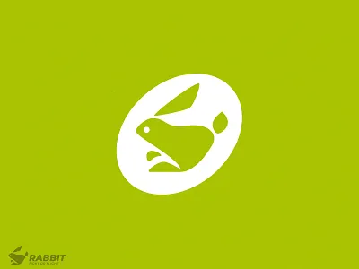 Rabbit Logo animal app bunny coney design eco farm funny garden geometric graphic design hare icon jump logo mascot nature rabbit simple vector