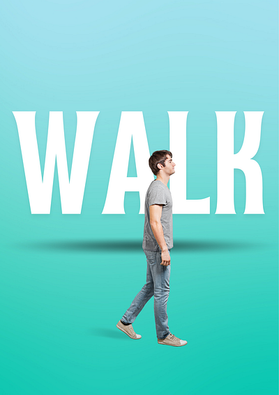 walk man poster design flyer graphic design poster social media