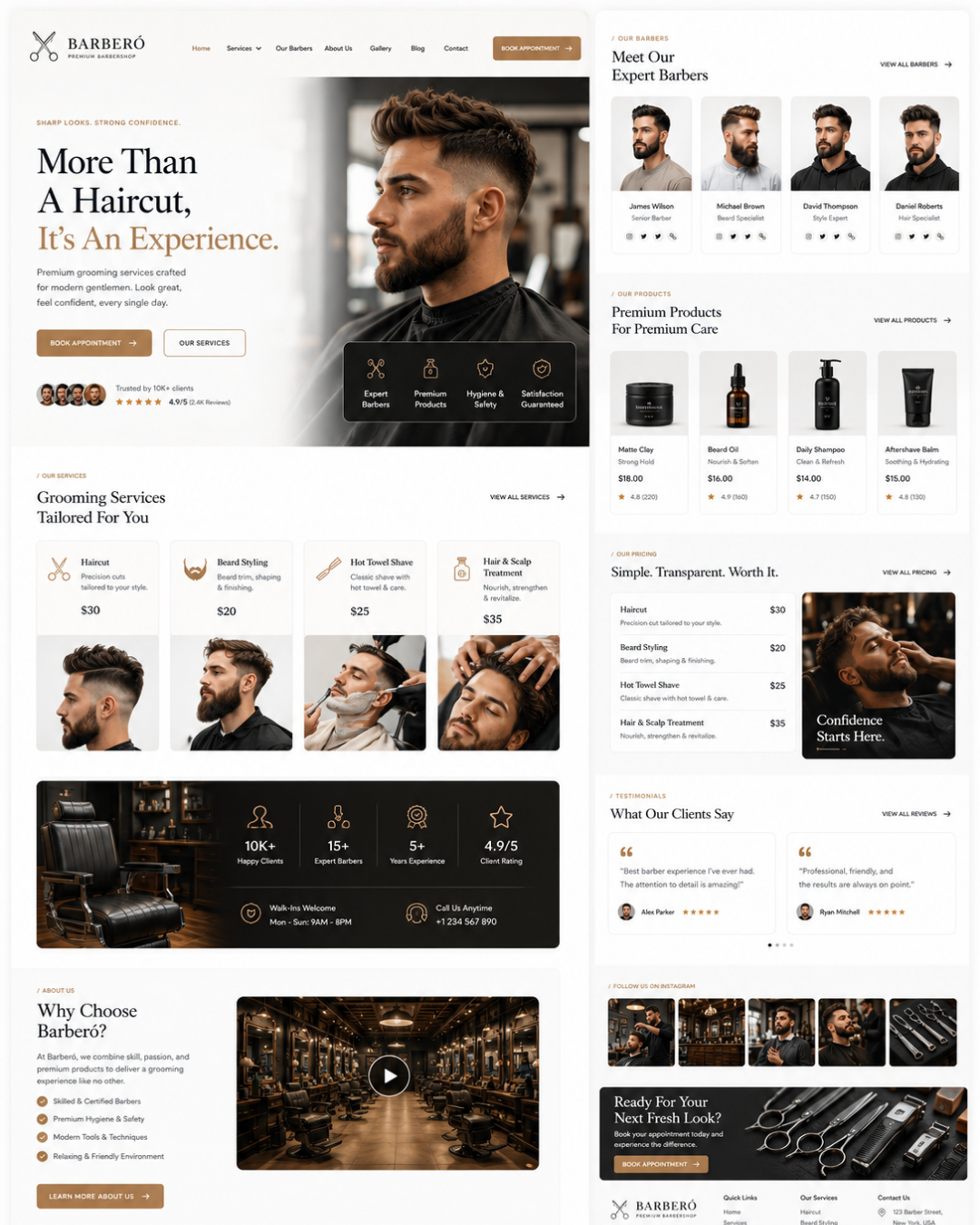 More than a website. It’s an experience. 💈✨ barber barber shop barber shop website design ecommerce haircut website design landing page service shop ui ux website design website development