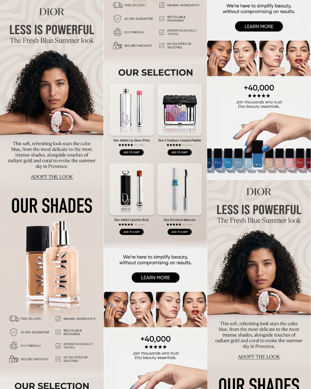 Premium Cosmetic Email Marketing Design beauty brand cosmetics ecommerce email design email marketing graphic design klaviyo luxury design mailchimp newsletter