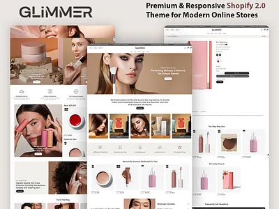 Glimmer – Editorial Beauty & Holistic Skincare UI beauty ui branding case study creative direction digital experience interaction design layout luxury ui mobile ui portfolio product grid responsive skincare design typography ui design user experience user interface ux design visual identity web design