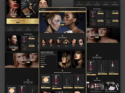 Grin & Glow – Ultra-Luxury Beauty & Professional Cosmetics UI beauty care ui branding case study creative direction dark mode ui digital experience interaction design layout luxury ui mobile ui portfolio product grid responsive typography ui design user experience user interface ux design visual identity web design