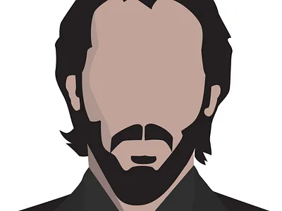 John Wick Minimal Vector Portrait graphic design illustration vector portrait