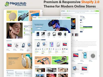 Mega.Hub – High-Efficiency Consumer Electronics & Tech Superstor branding case study creative direction digital experience e commerce ui electronics ui interaction design layout mobile ui portfolio product grid responsive tech design typography ui design user experience user interface ux design visual identity web design
