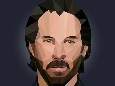 John Wick Lowpoly Illustration graphic design illustration lowpoly