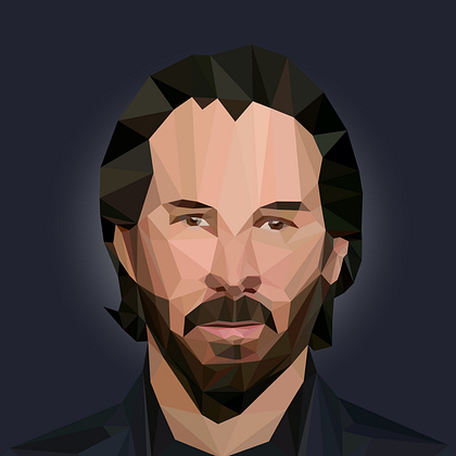 John Wick Lowpoly Illustration