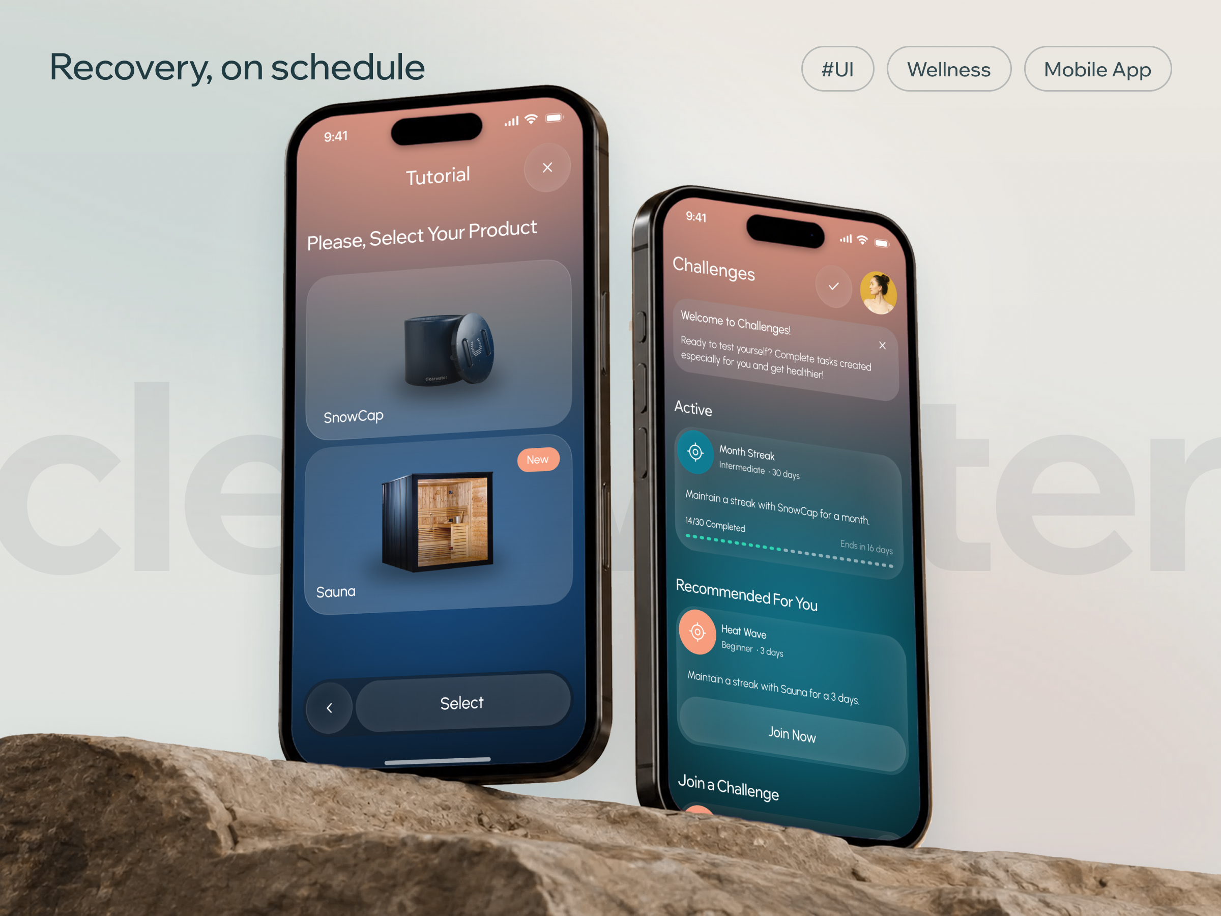 Wellness App Design - Chill, Track, Repeat appconcept appinterface appui appux design figma fitness fitnessapp healthapp healthcare ios mobileapp mobileappdesign mobileui mobileuidesign ui userexperience ux uxdesign workoutapp